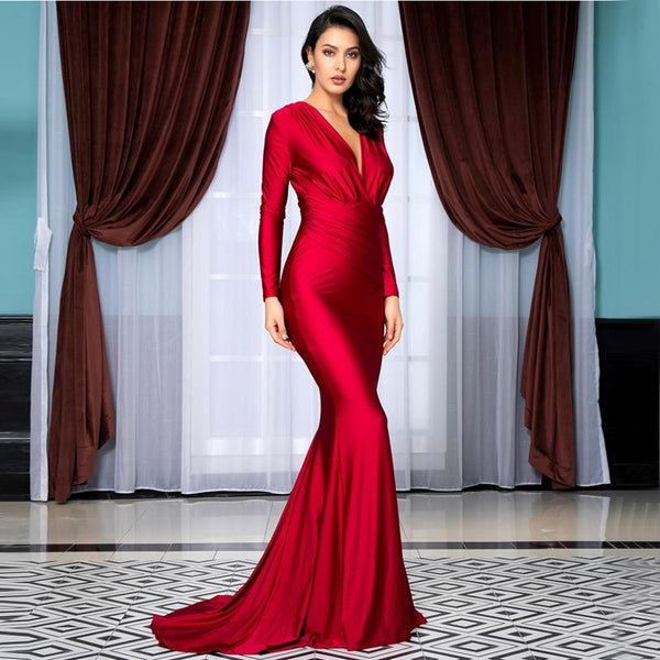 Jamila Gown- Red - Top Glam Shop