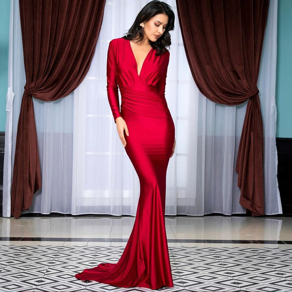 Jamila Gown- Red - Top Glam Shop
