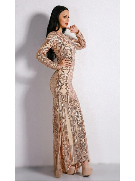 Adelisa Gown- Gold - Top Glam Shop