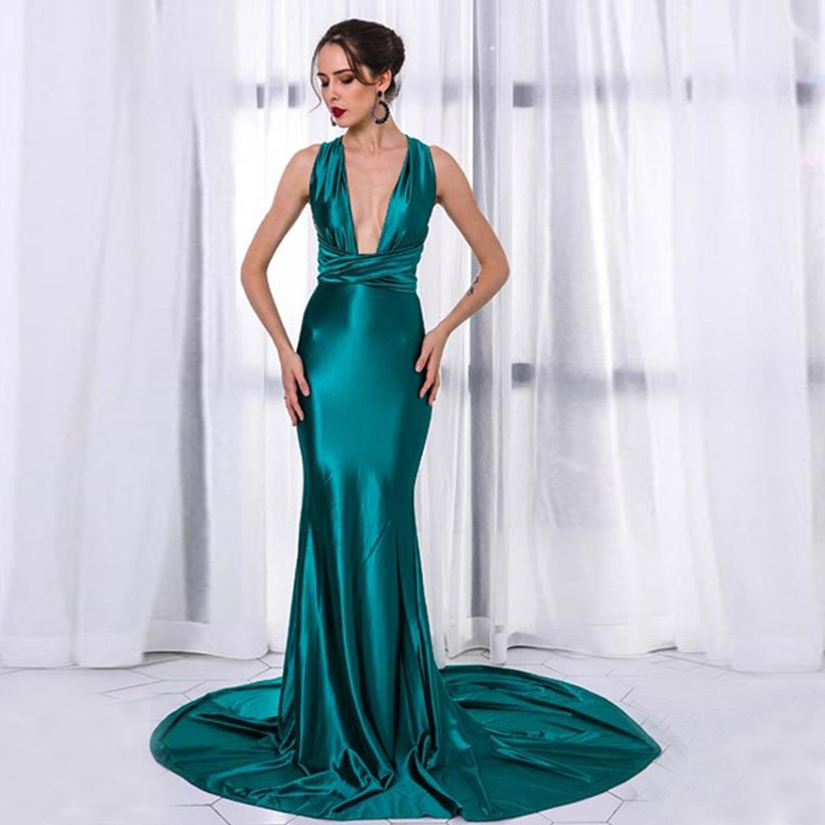 Iris Multiway Gown- Emerald – Top Glam Shop