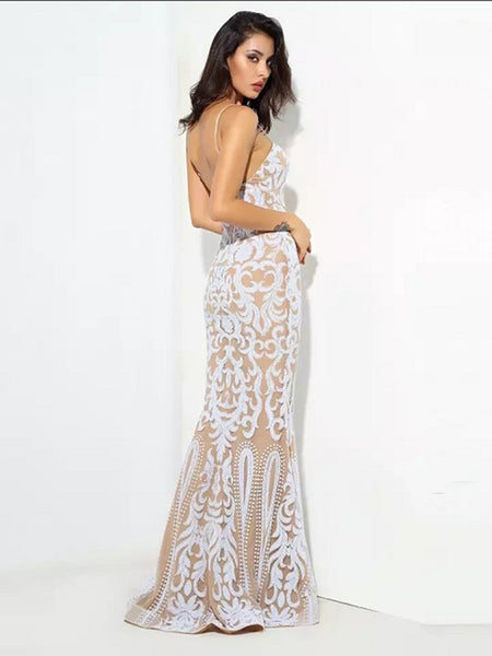 Abby Gown- White - Top Glam Shop