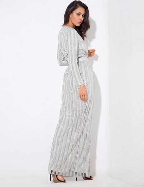 Dream Sequin Dress- Silver - Top Glam Shop