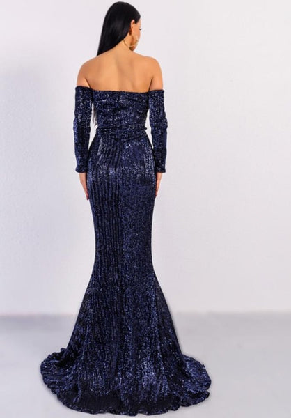 Giselle Gown- Blue - Top Glam Shop