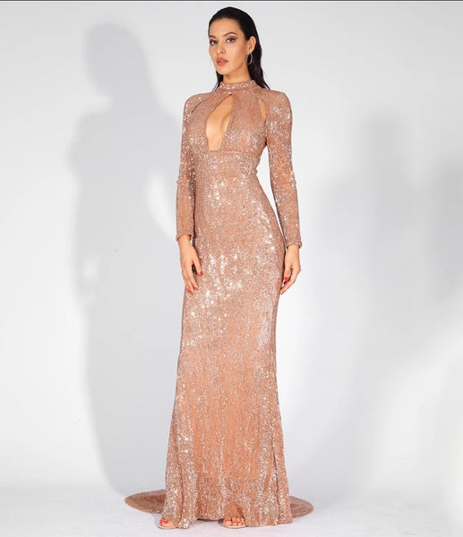 5th Avenue Gown- Gold - Top Glam Shop