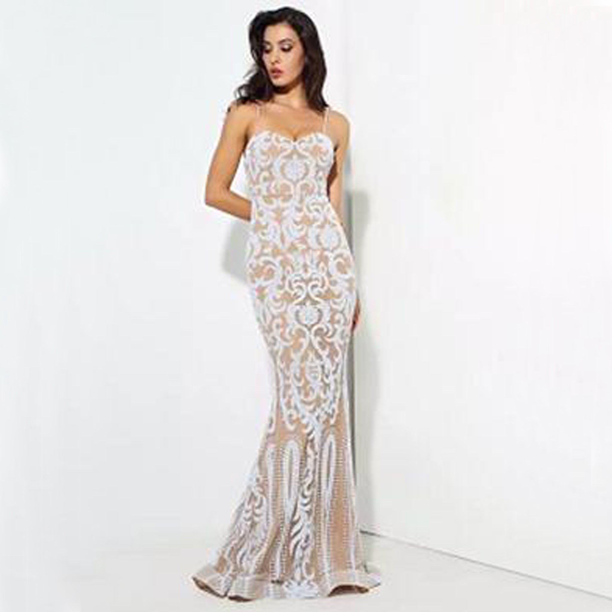 Abby Gown- White - Top Glam Shop