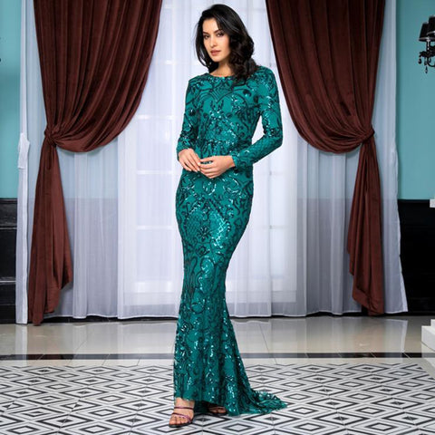 Aliya Gown- Emerald - Top Glam Shop
