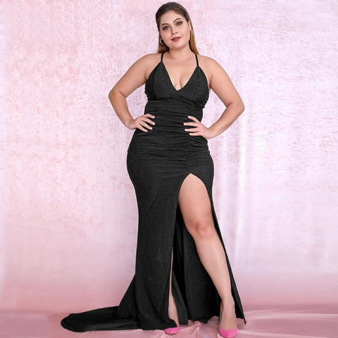 Amaia Gown- Black (Curve) - Top Glam Shop