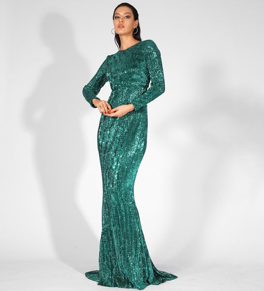 Araceli Gown- Emerald - Top Glam Shop
