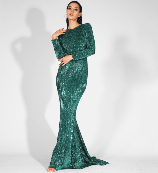 Araceli Gown- Emerald - Top Glam Shop