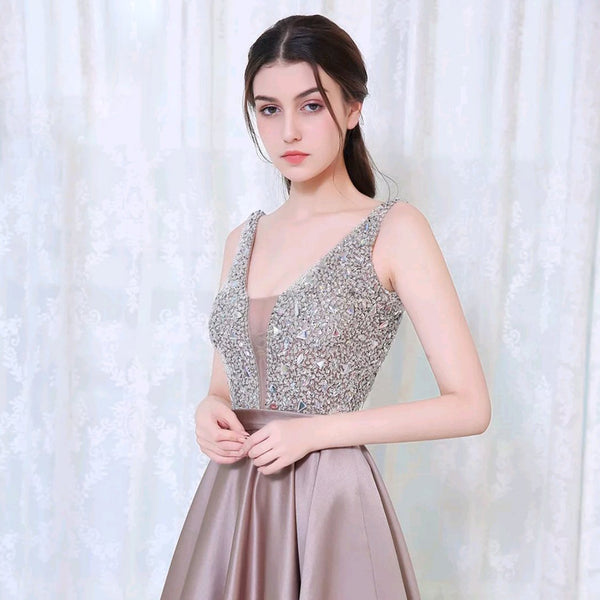 Azrah Satin Gown- 9 Colors - Top Glam Shop