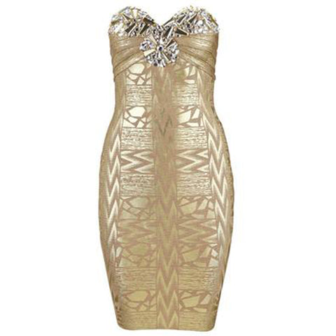 Bedazzled Bandage Dress - Top Glam Shop