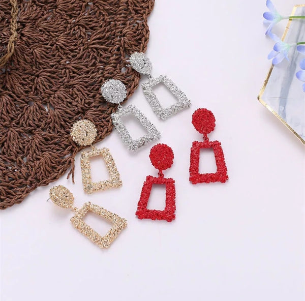 Cleopatra Statement Drop Earrings- 6 Colors - Top Glam Shop