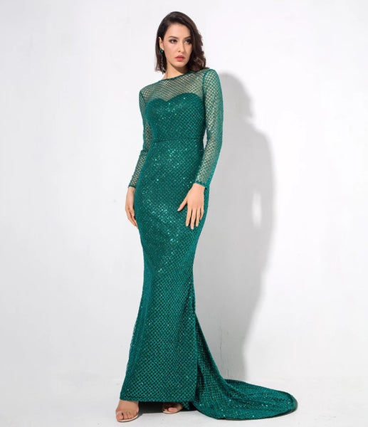 Marcee Gown- Emerald - Top Glam Shop