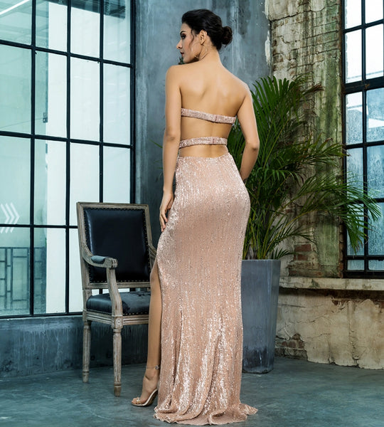 Enchanted Gown- Gold - Top Glam Shop