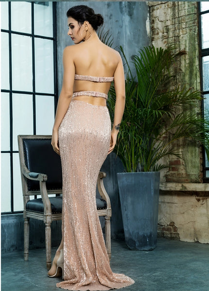 Enchanted Gown- Gold - Top Glam Shop