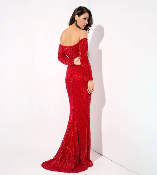 Giselle Gown- Red - Top Glam Shop