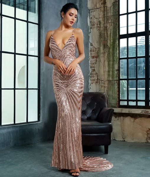 Hope Gown- Gold - Top Glam Shop