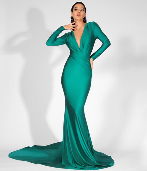 Jamila Gown- Emerald - Top Glam Shop