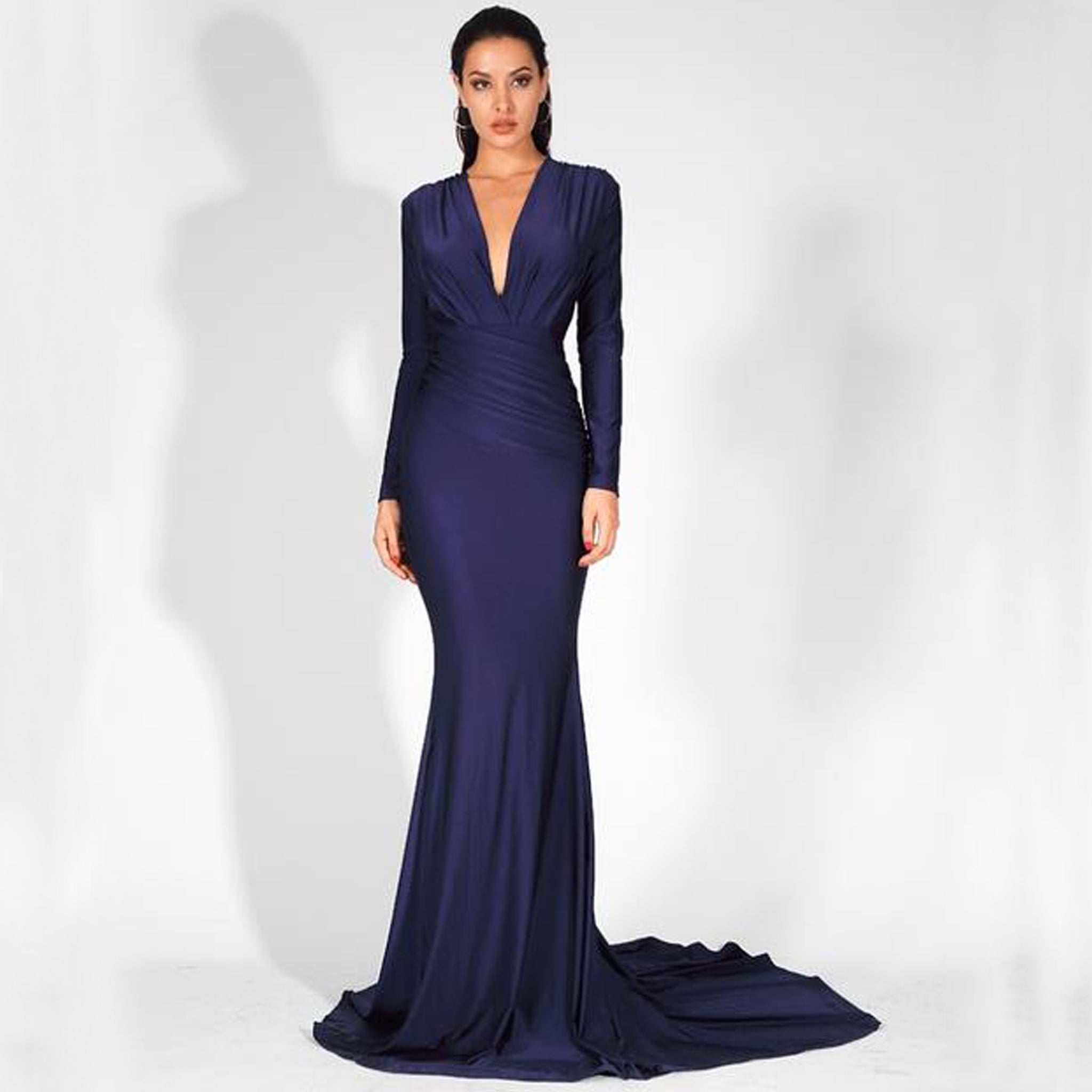 Jamila Gown- Navy - Top Glam Shop