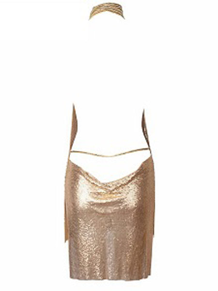 Starlight Dress- Gold - Top Glam Shop