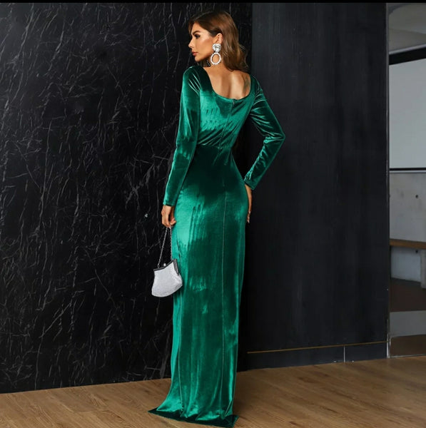 Mileena Dress- Emerald - Top Glam Shop