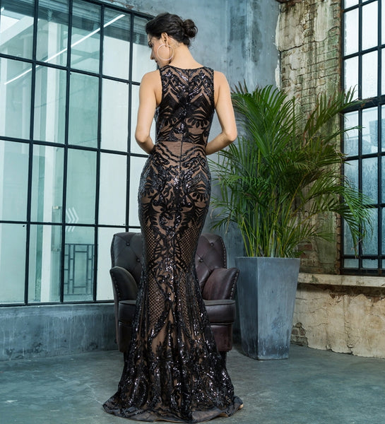Monet Sequin Gown- Black - Top Glam Shop