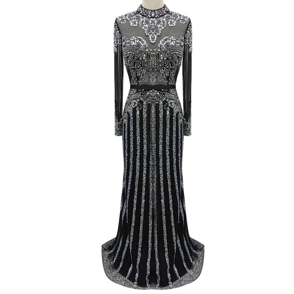 Sepideh Rhinestone Embellished Gown - Top Glam Shop
