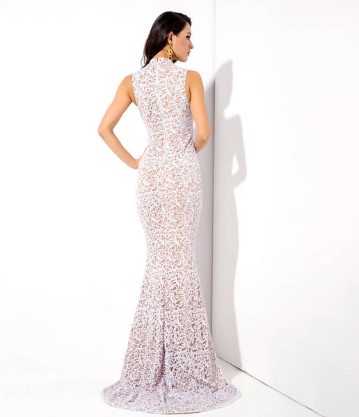 Sicily Gown- White - Top Glam Shop