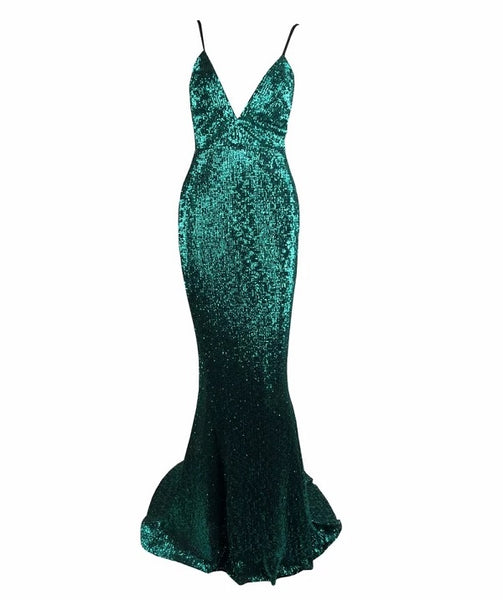 Zahra Gown- Emerald - Top Glam Shop