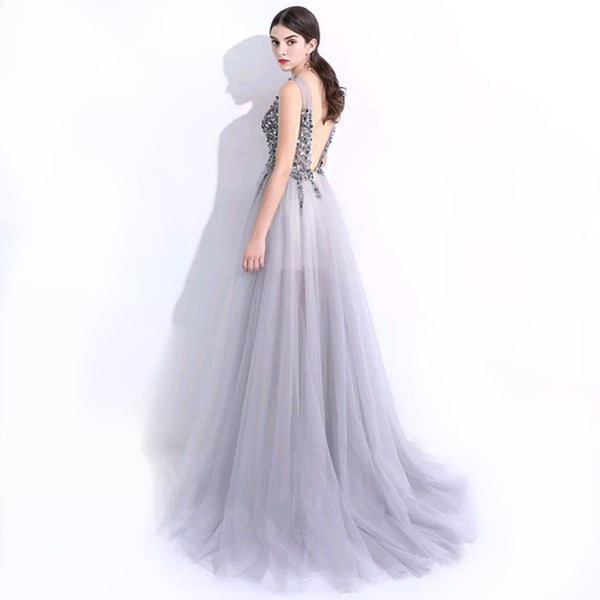 Zendaya Tulle Gown- Grey - Top Glam Shop